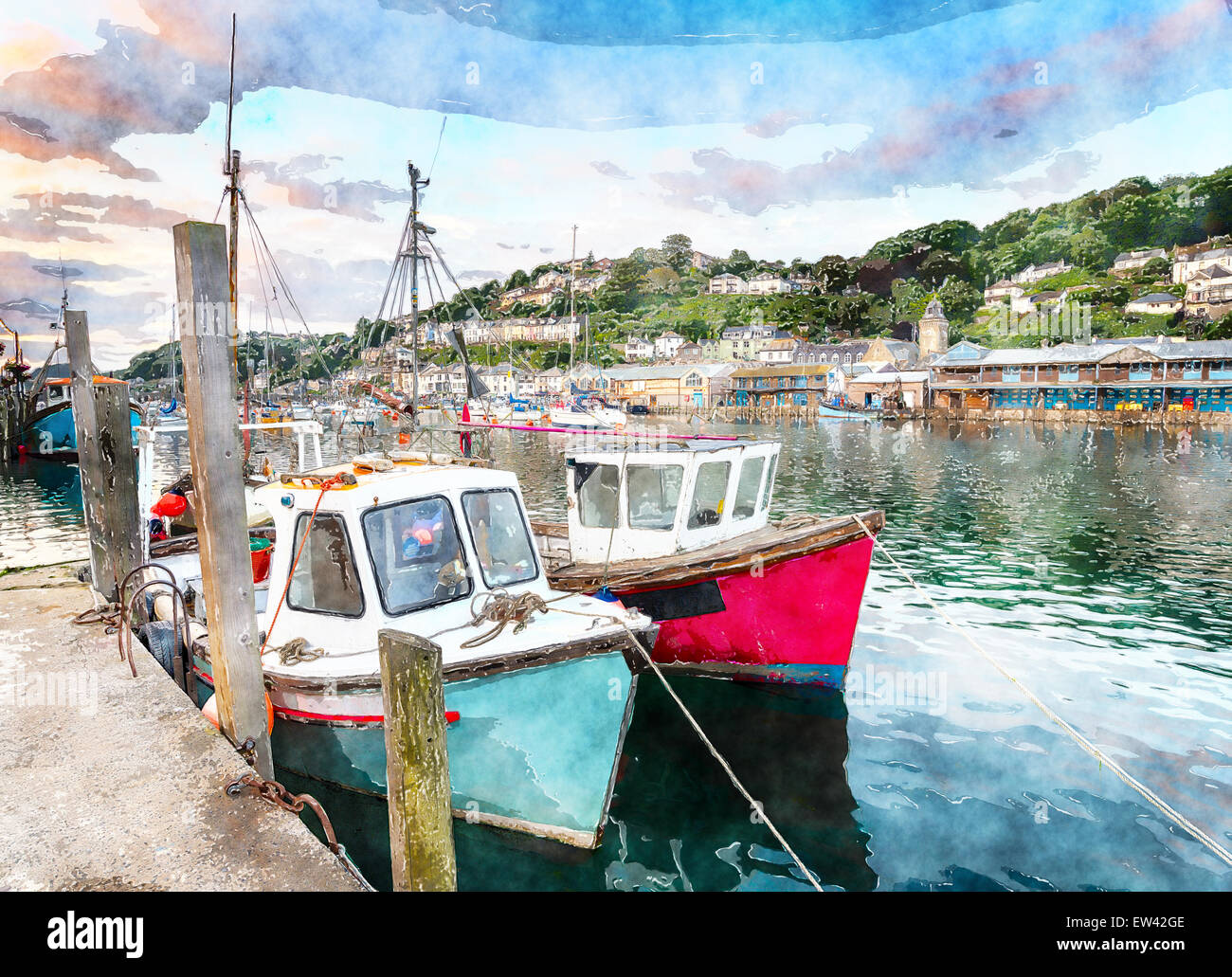 Looe cornwall painting hi-res stock photography and images - Alamy