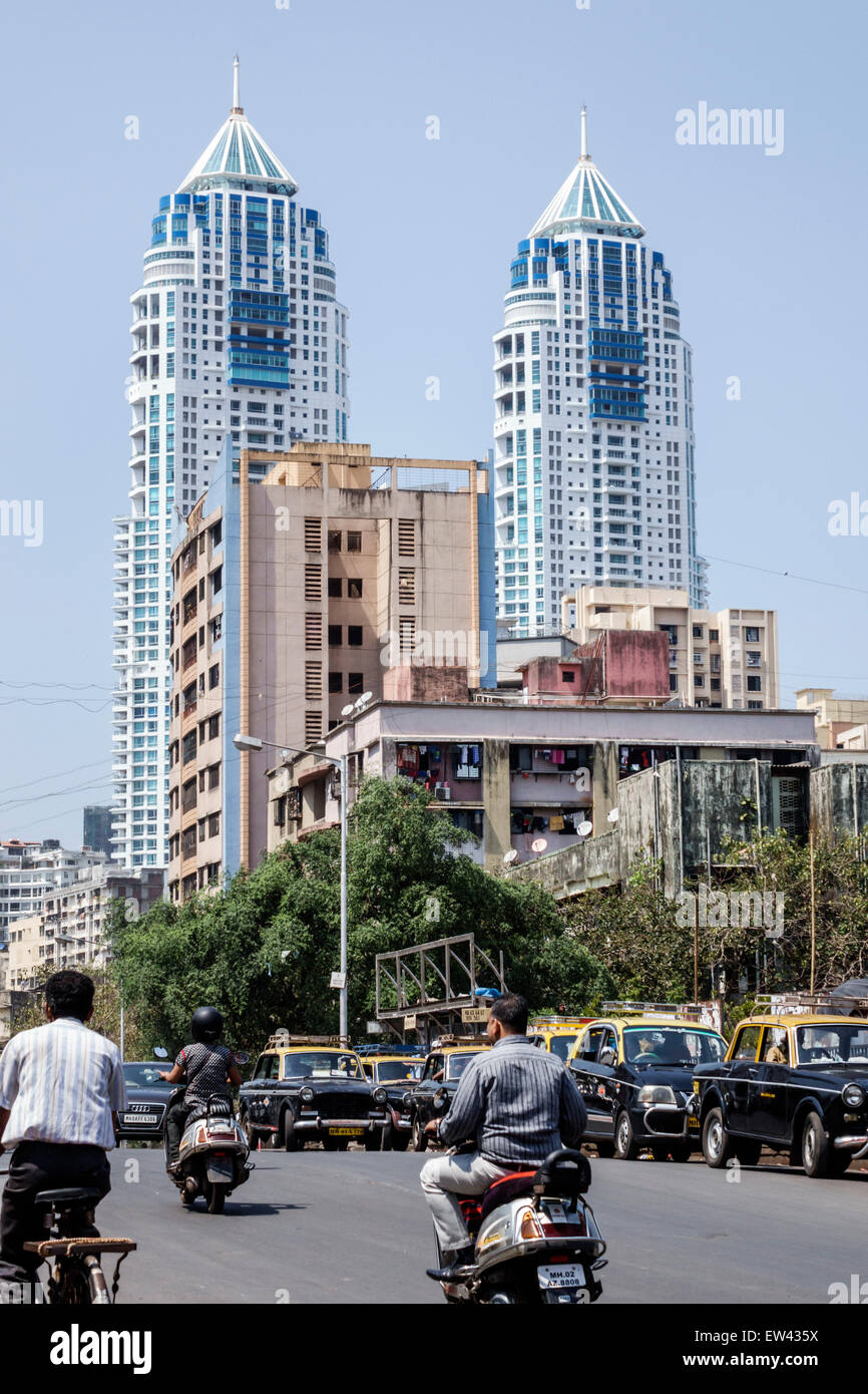 Mumbai India,Tardeo,Jehangir Boman Behram Road,architect Hafeez Contractor,tallest building,The Imperial Twin Towers,residential condominiums,high ris Stock Photo