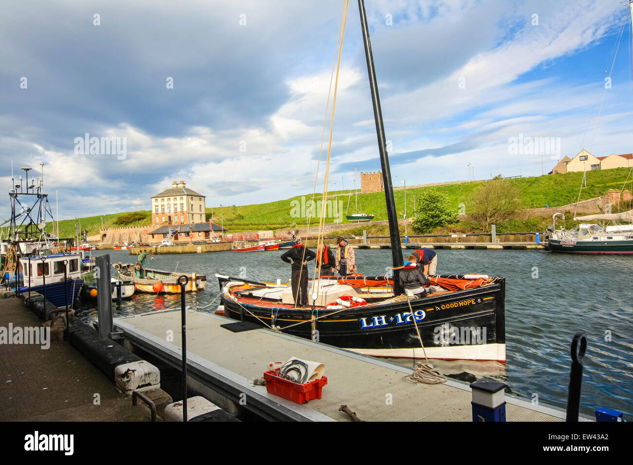 Fishing boats in Eyemouth Harbour, Berwickshire, Scotland, UK Stock Photo Alamy