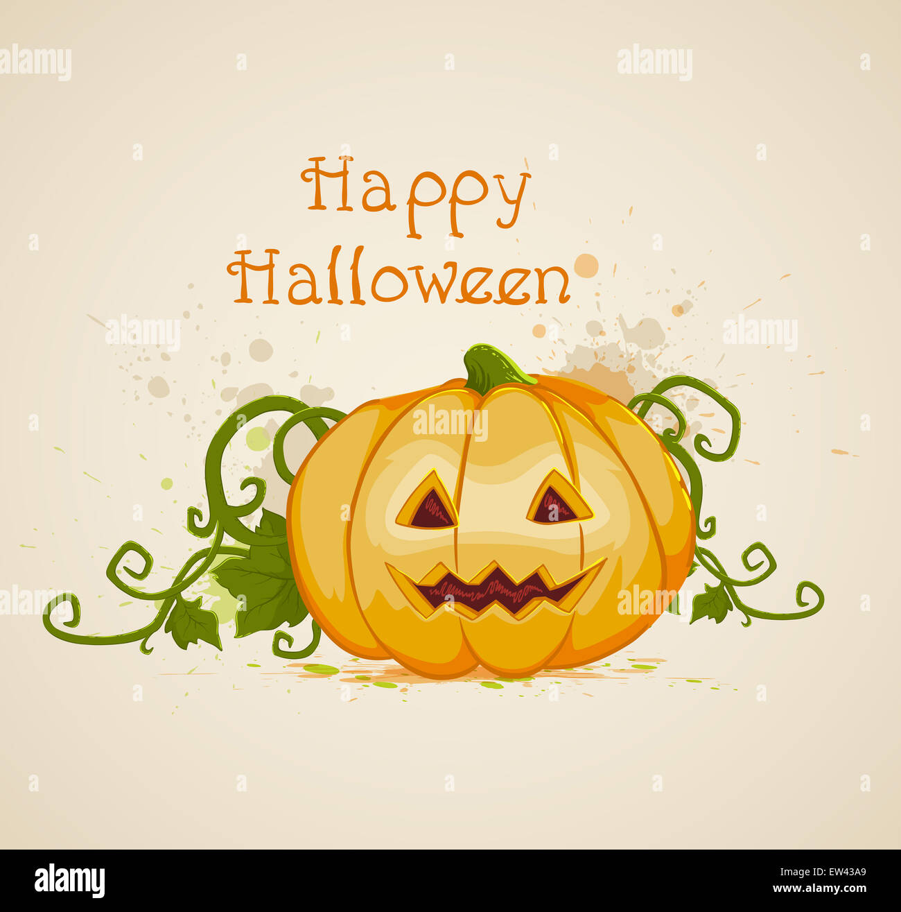 Halloween background with orange pumpkin Stock Photo - Alamy