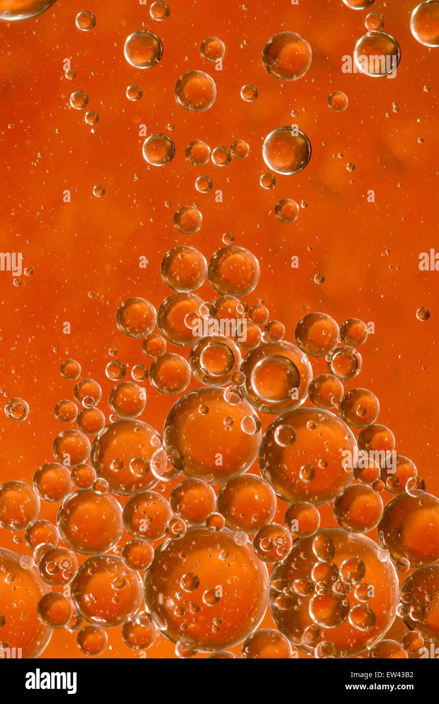 Refreshing colored air bubbles floating Stock Photo
