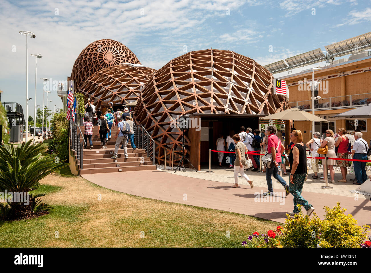 Milan, Expo 2015,  Malaysian pavilion, food, architecture, structure, Stock Photo