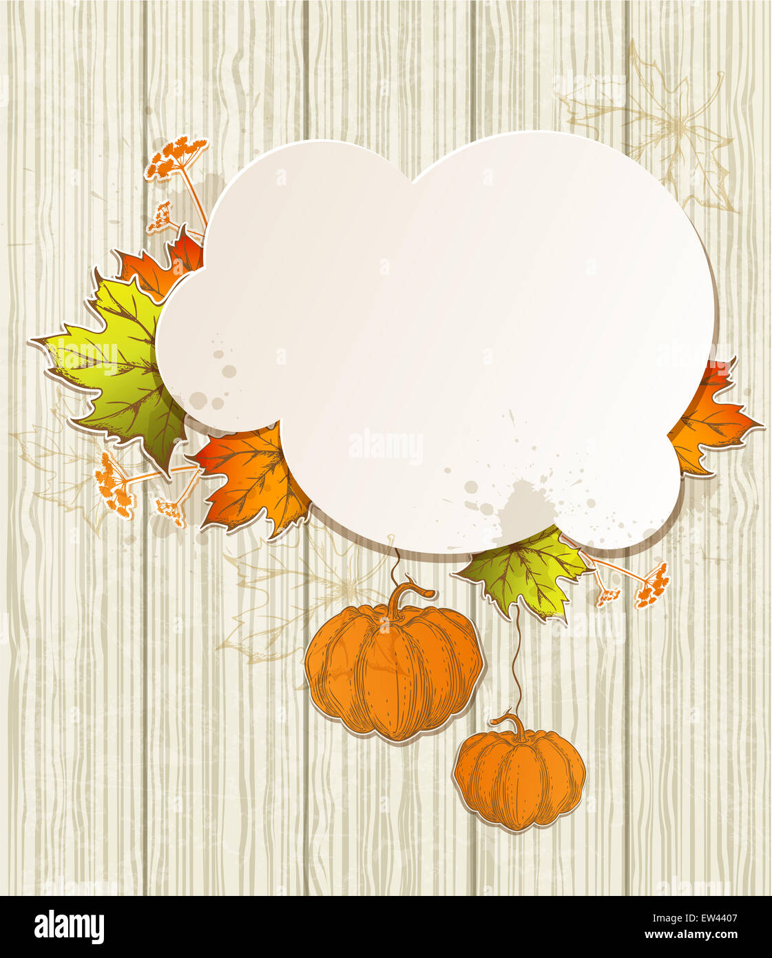Autumn background with pumpkins and orange leaves Stock Photo - Alamy