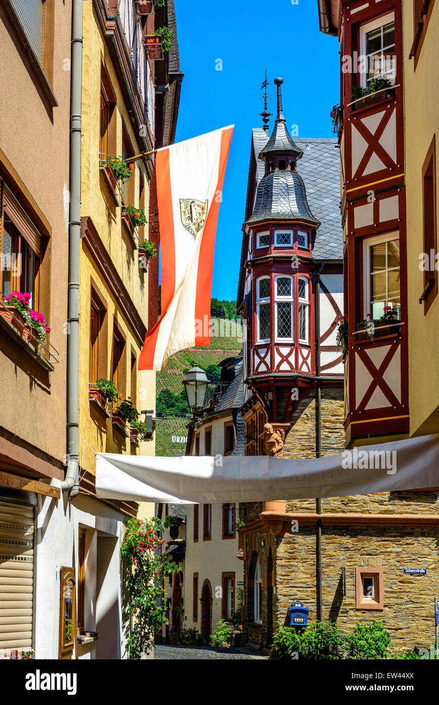 Urzig wine village  in Moselle valley, Germany Stock Photo