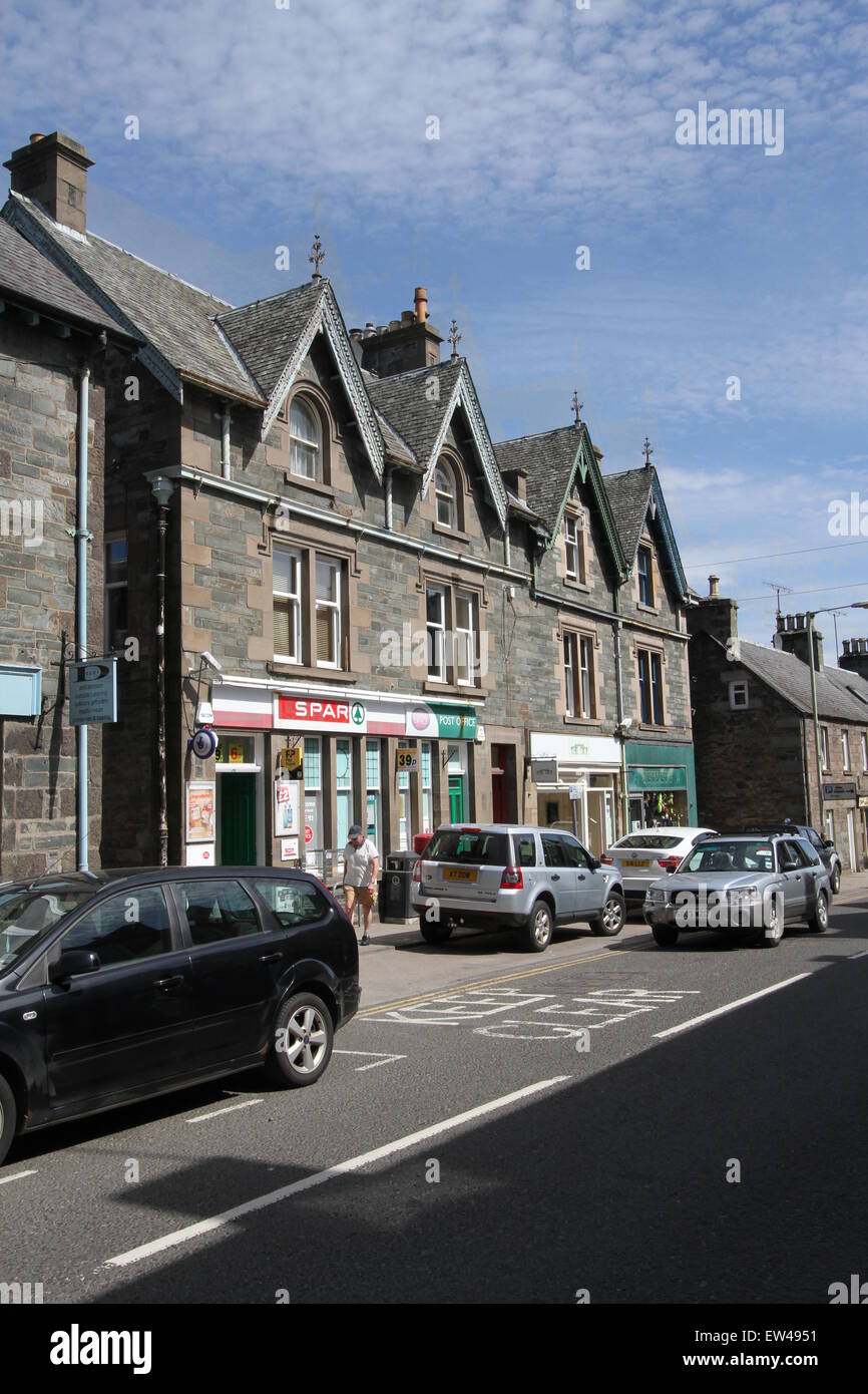 Exterior of Aberfeldy Post Office Scotland  June 2015 Stock Photo
