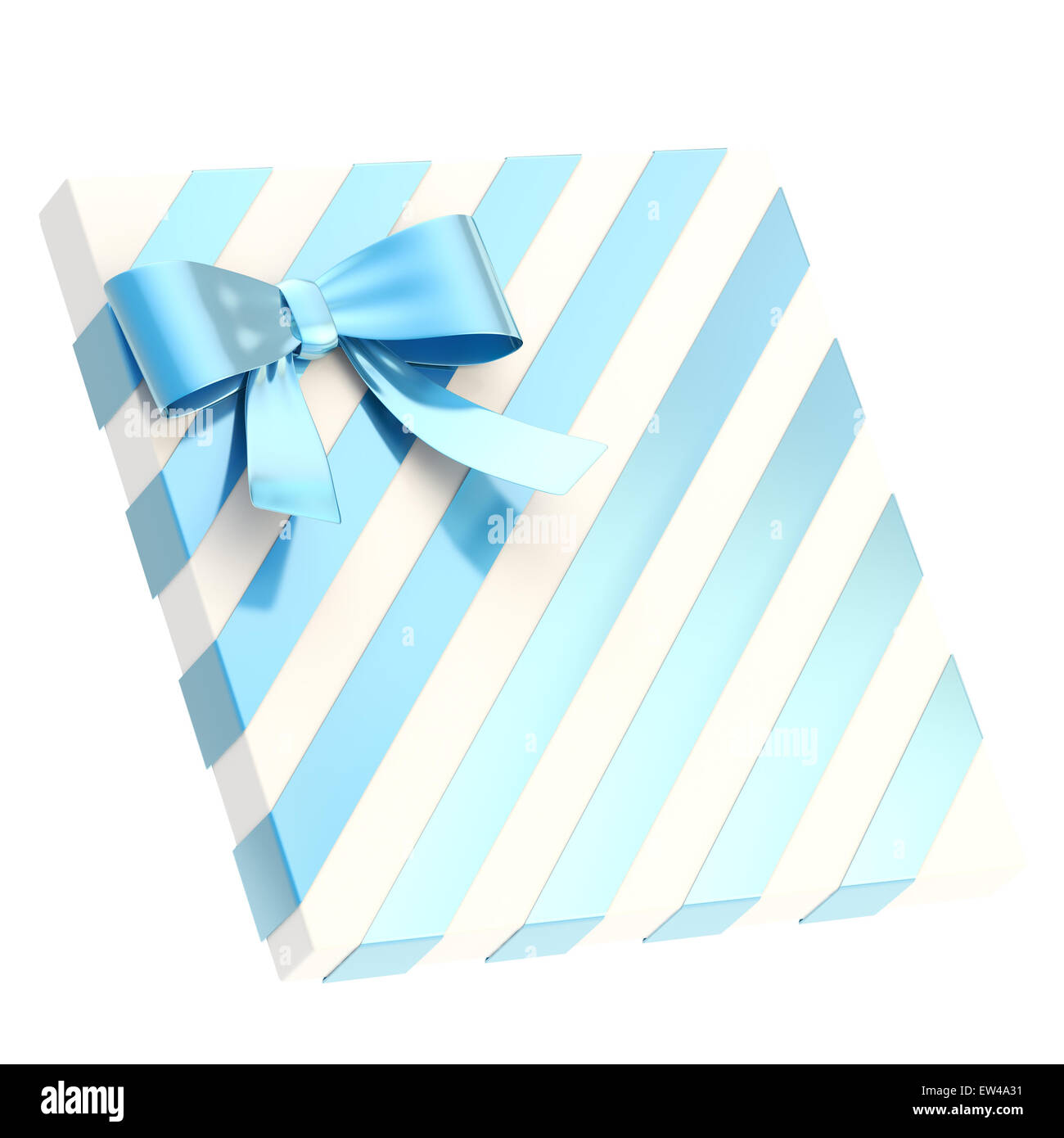 Wrapped gift box with a bow and ribbon Stock Photo - Alamy