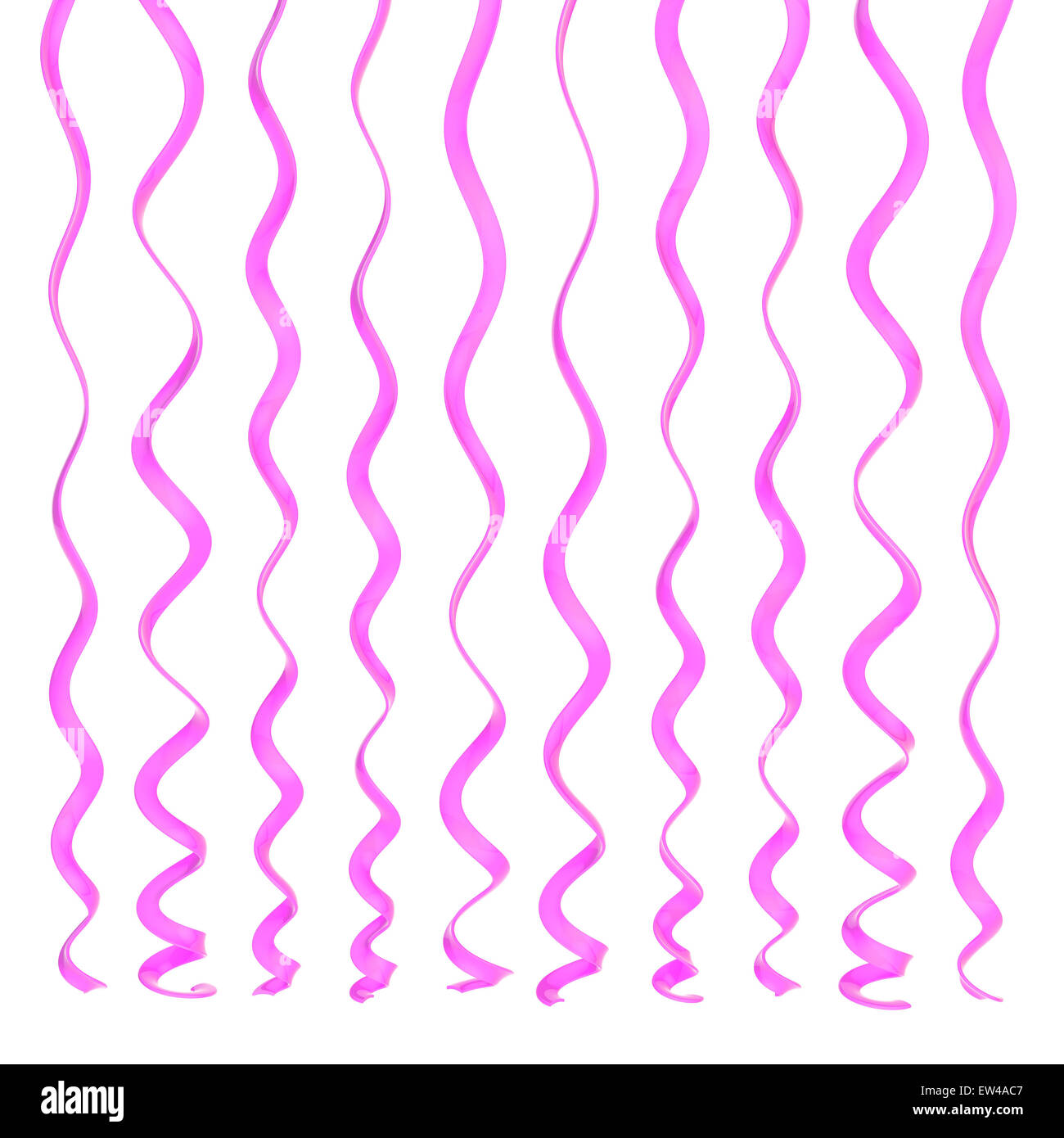 Serpentine ribbons isolated Stock Photo - Alamy