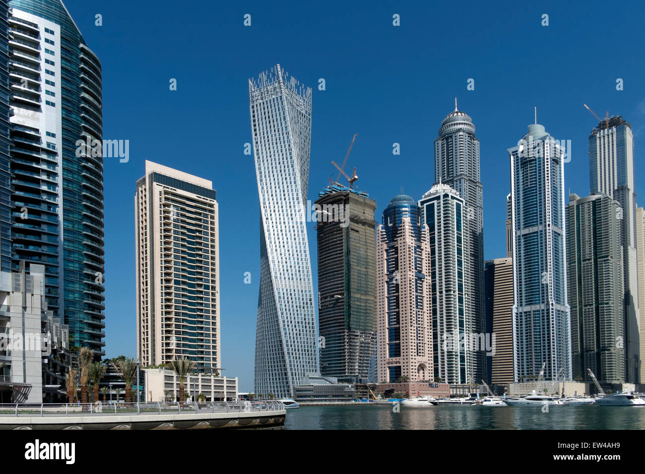 Construction work and the  Dubai Creek Dubai,UAE Stock Photo