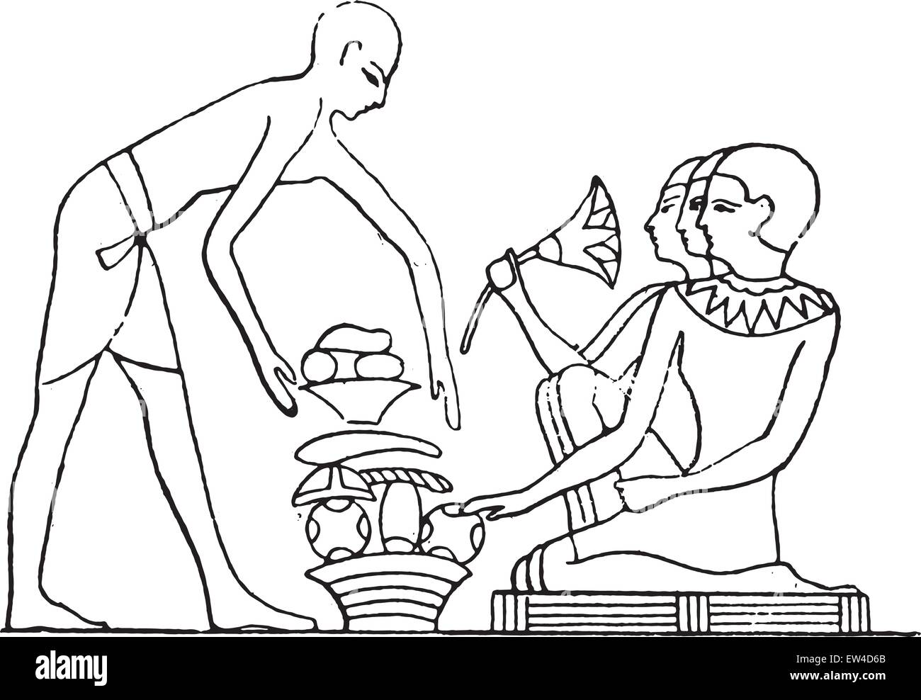 Table Service Drawing Table service, vintage engraved illustration Stock Vector Image & Art ...