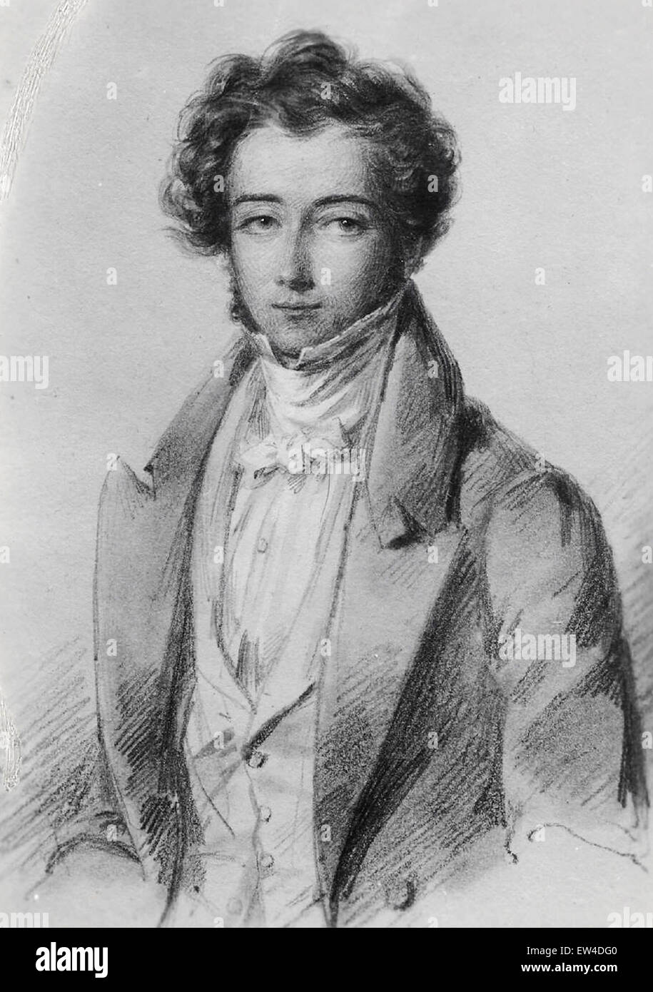 Alexis de Tocqueville. Alexis-Charles-Henri Clérel de Tocqueville, French political thinker and historian Stock Photo