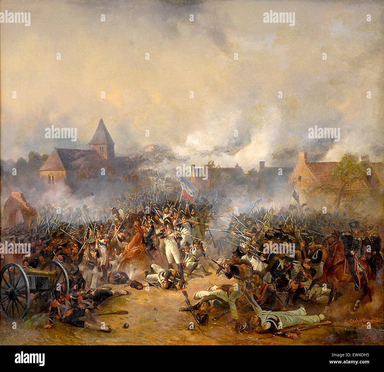 The storming of Plancenoit by Ludwig Elsholtz Stock Photo