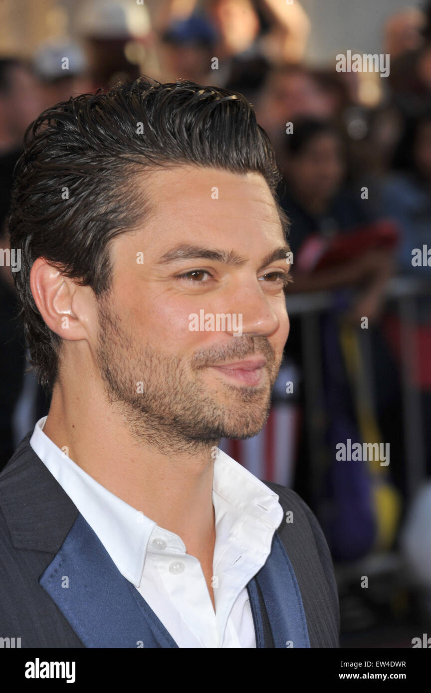 LOS ANGELES, CA - JULY 19, 2011: Dominic Cooper at the premiere of his new movie 'Captain America: The First Avenger' at the El Capitan Theatre, Hollywood. Stock Photo