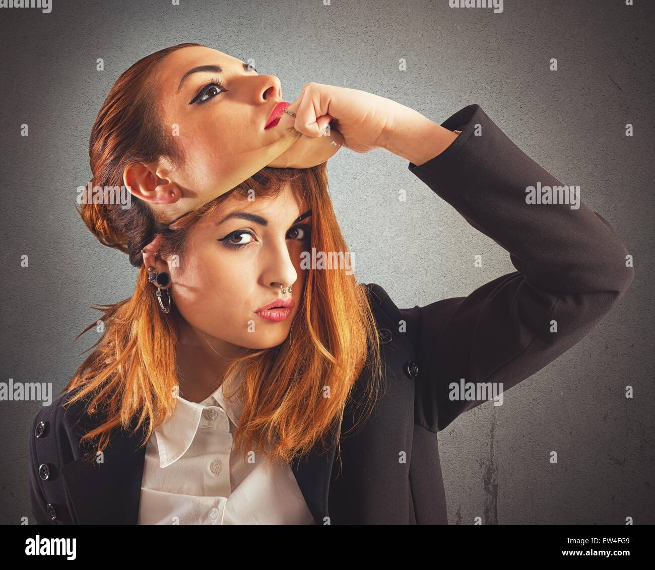 Alternative vs good girl Stock Photo Alamy