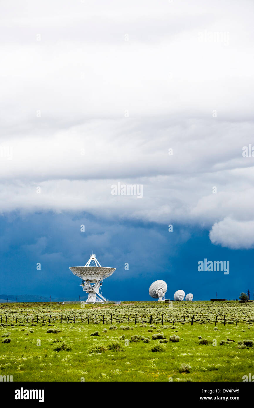 A storm approaches over a small group of antennas Stock Photo Alamy