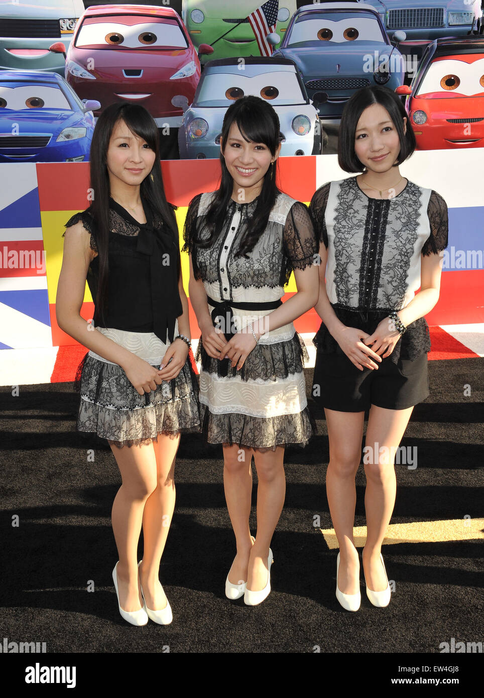 LOS ANGELES, CA - JUNE 18, 2011: Japanese pop group Perfume at the premiere  of "Cars 2" at the El Capitan Theatre, Hollywood Stock Photo - Alamy