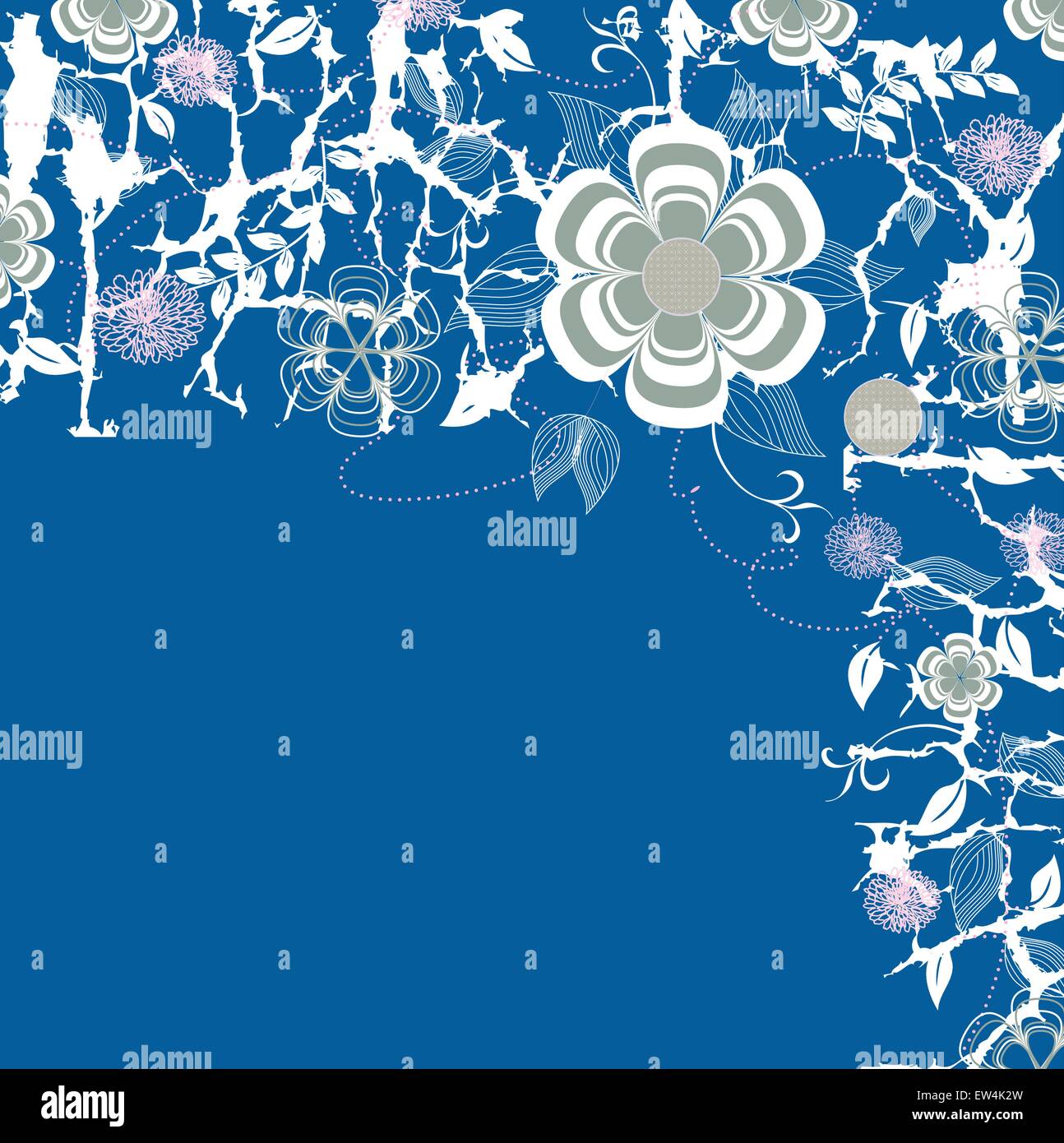 Abstract flowers background with place for your text Stock Vector Image ...