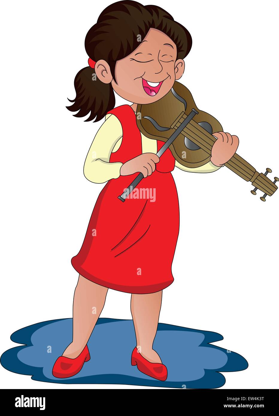 Woman playing a violin Stock Vector Images - Alamy