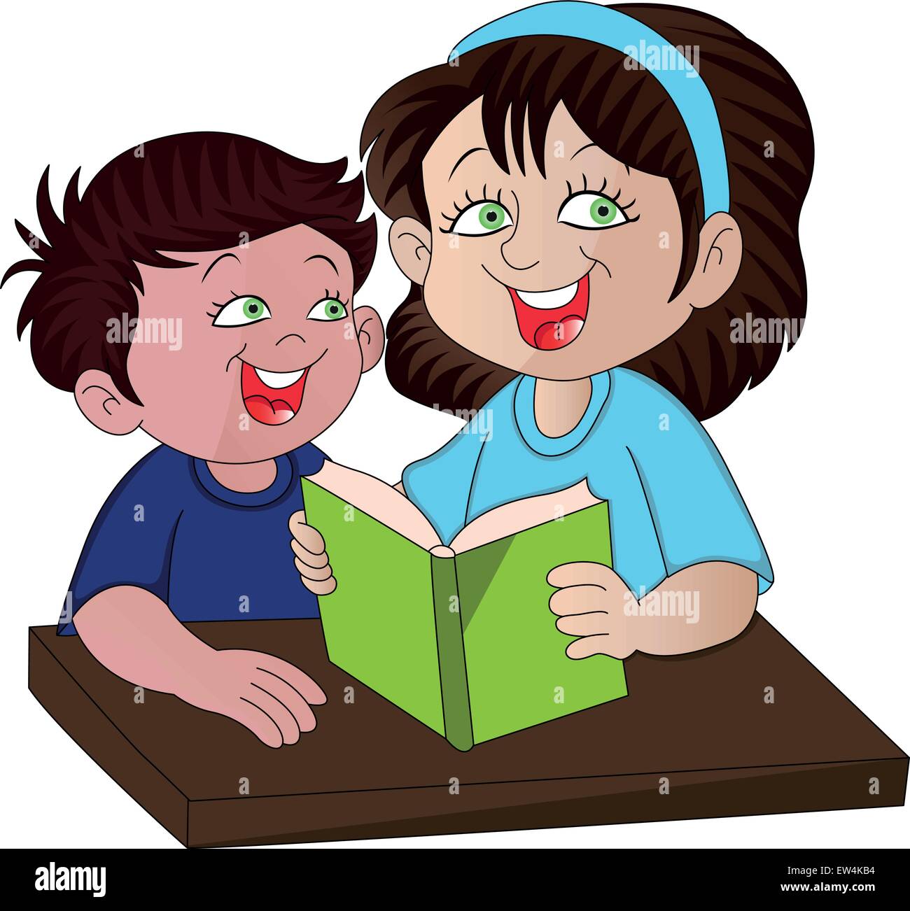 Parent Child Reading Stock Vector Images Page 2 Alamy