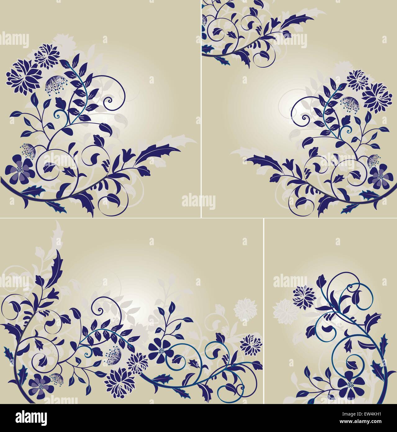 Vintage invitation card with ornate elegant retro abstract floral ...