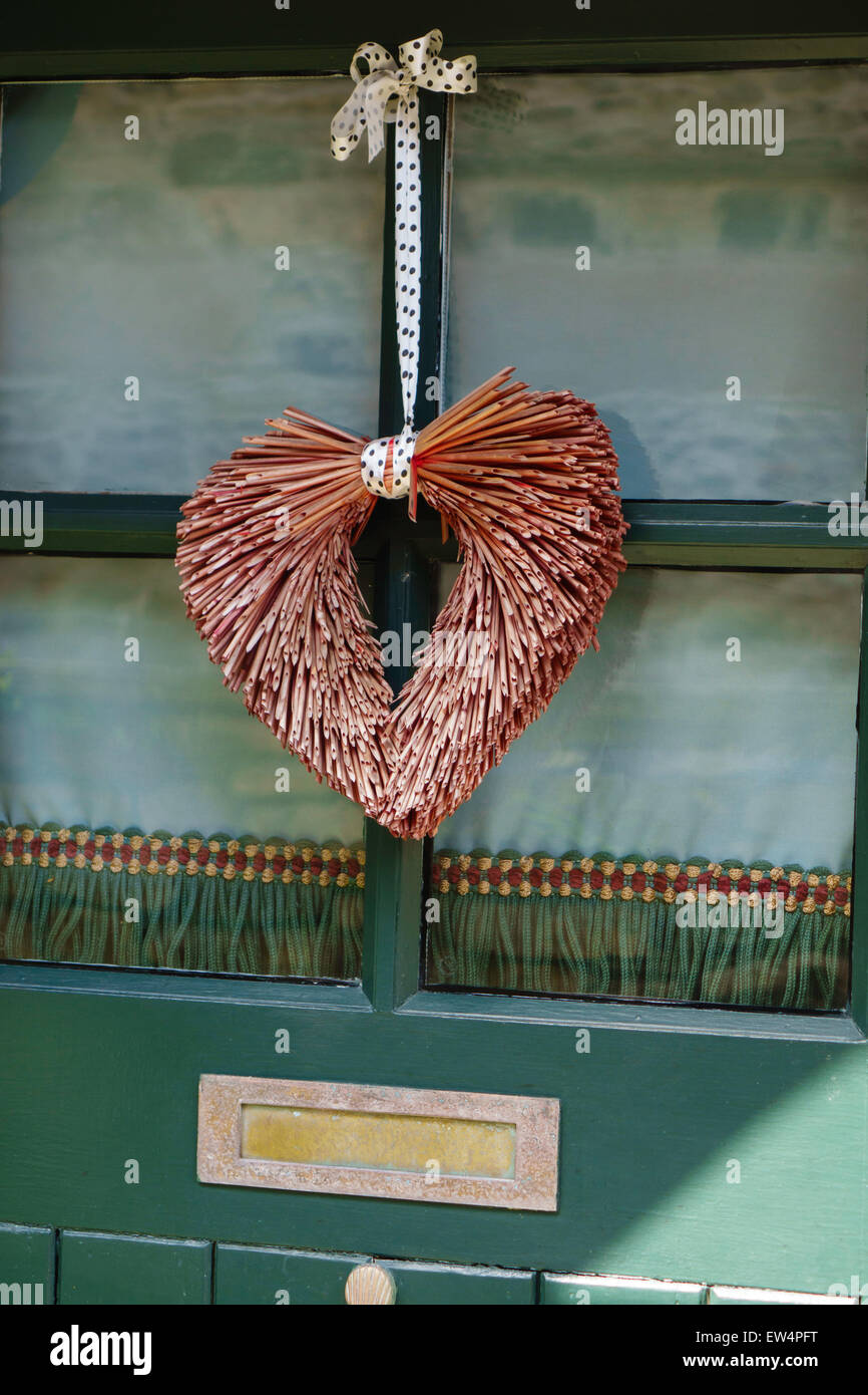 Heart shaped door decoration Stock Photo Alamy