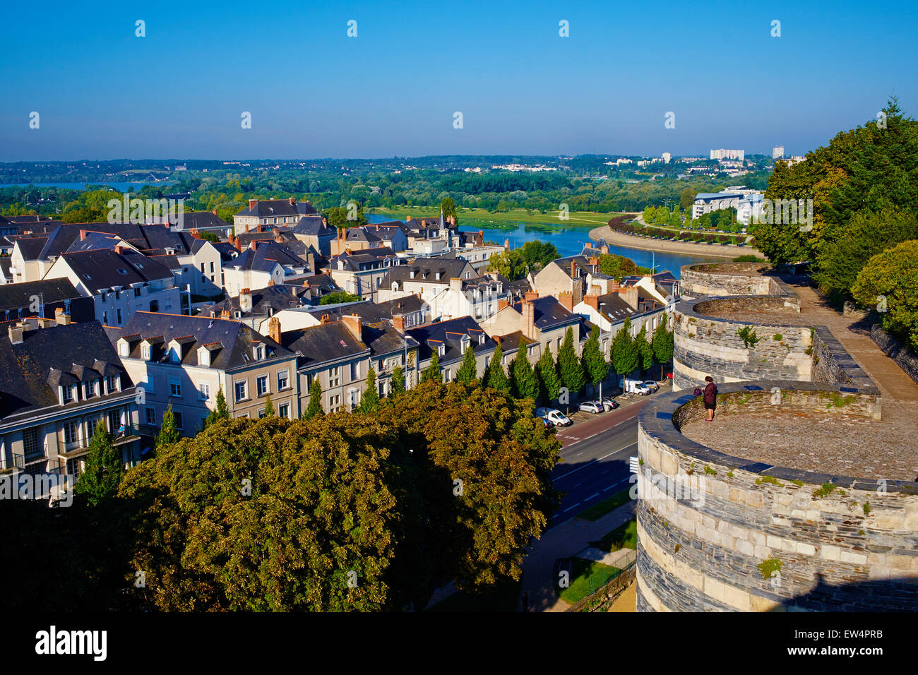 France, Maine-et-Loire, Angers, the Castle built by Saint Louis Stock Photo
