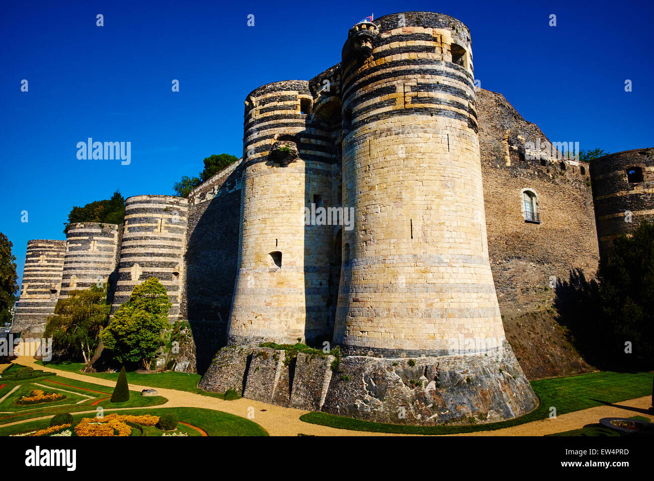 France, Maine-et-Loire, Angers, the Castle built by Saint Louis Stock Photo