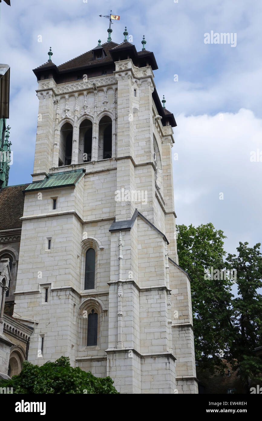 St Peter's Cathedral Geneva Stock Photo Alamy
