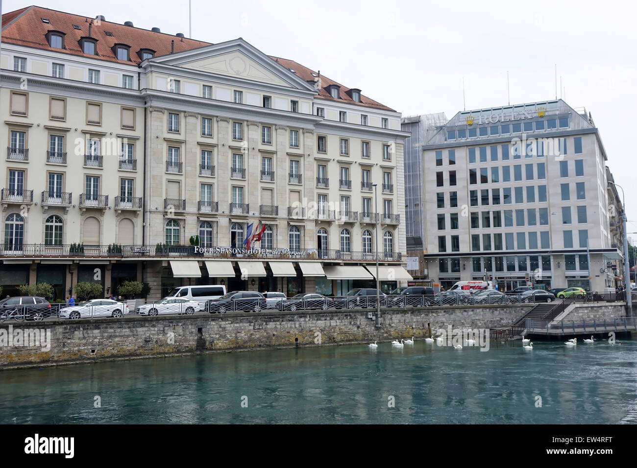 buildings and shops in Geneva Stock Photo Alamy