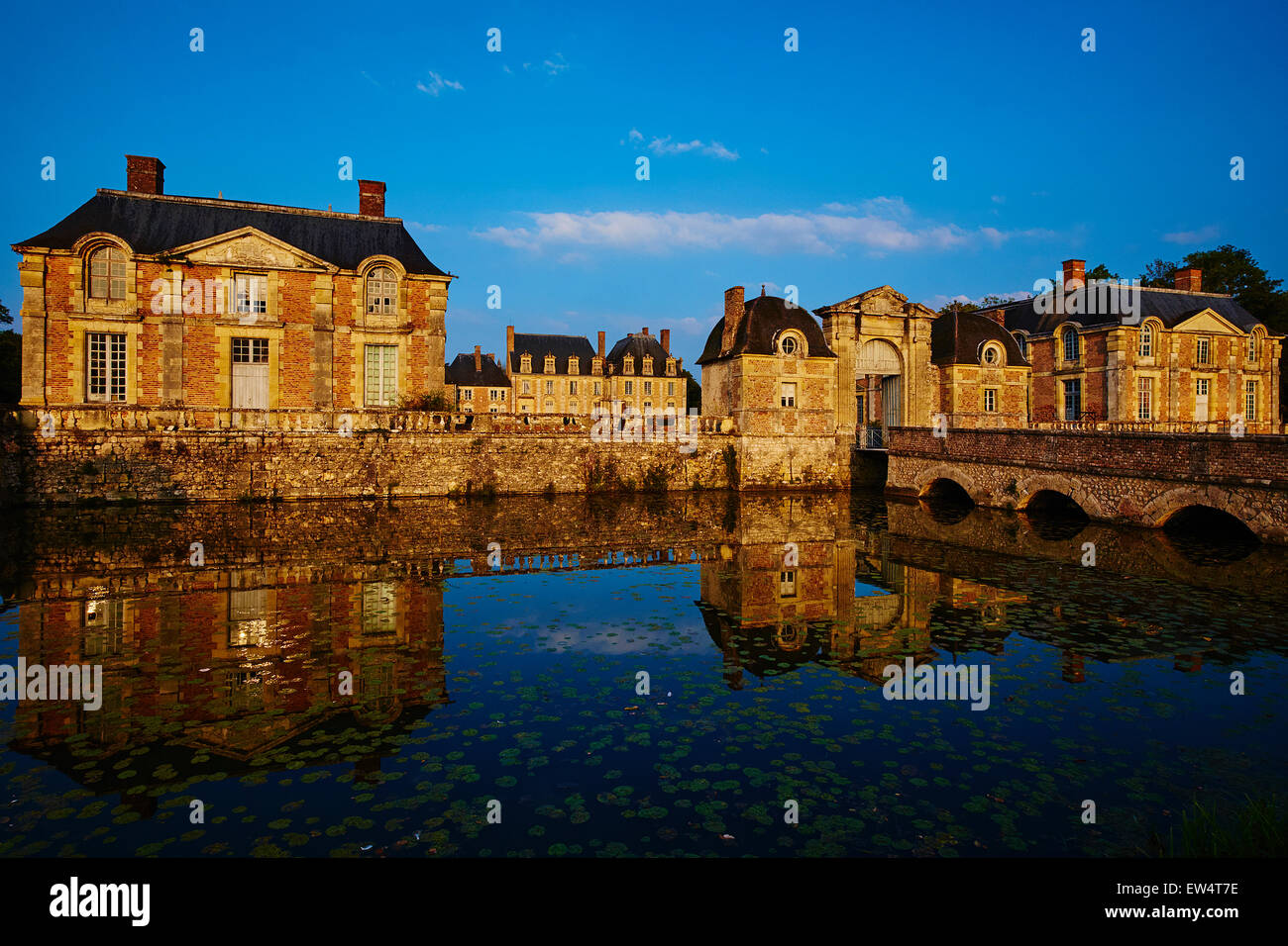 France, Loiret, Sologne, La Ferte Saint Aubin Castle Stock Photo