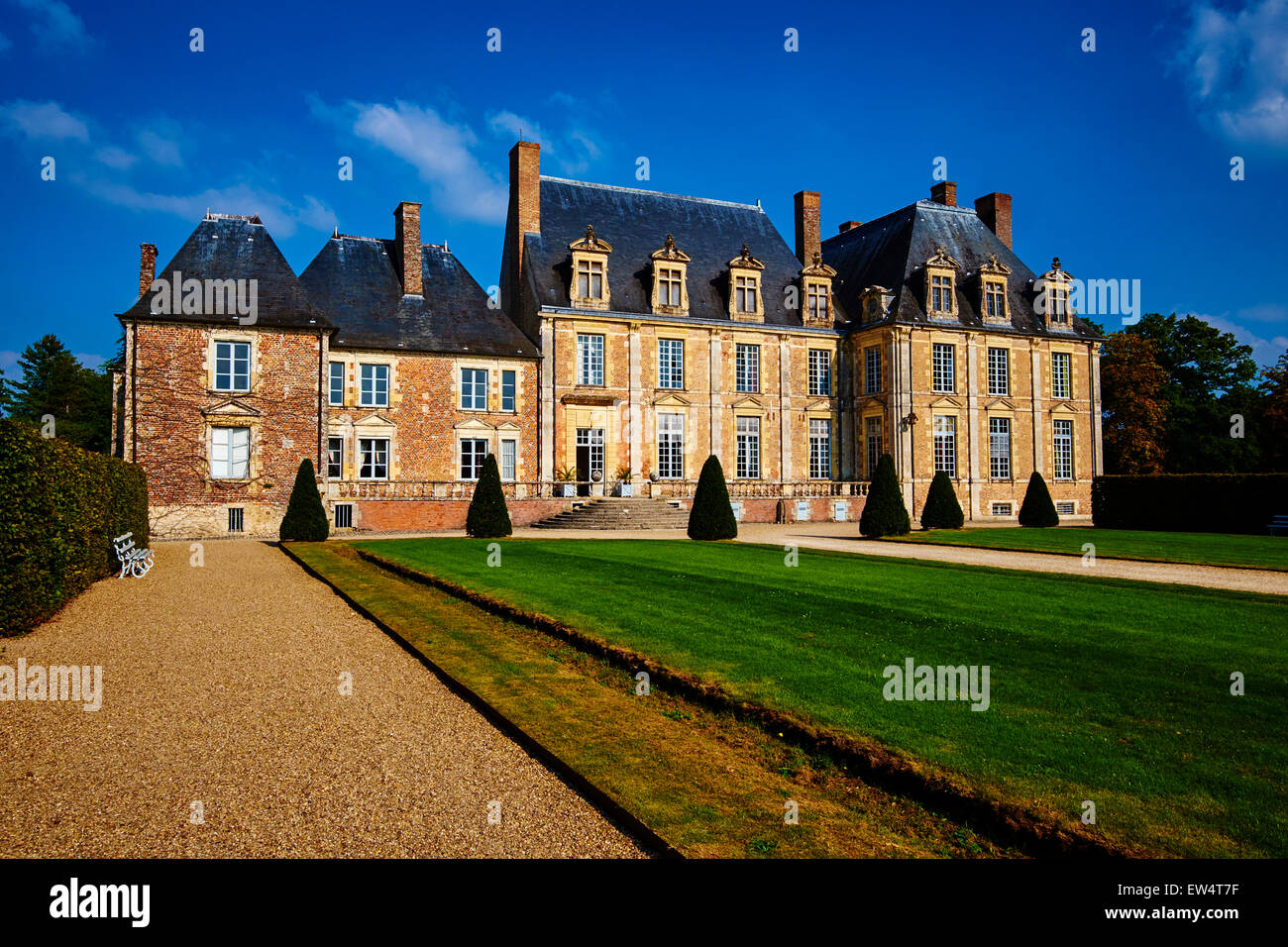 France, Loiret, Sologne, La Ferte Saint Aubin Castle Stock Photo