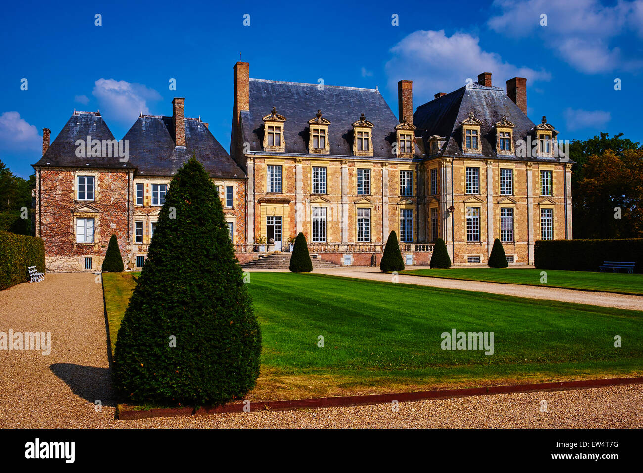 France, Loiret, Sologne, La Ferte Saint Aubin Castle Stock Photo