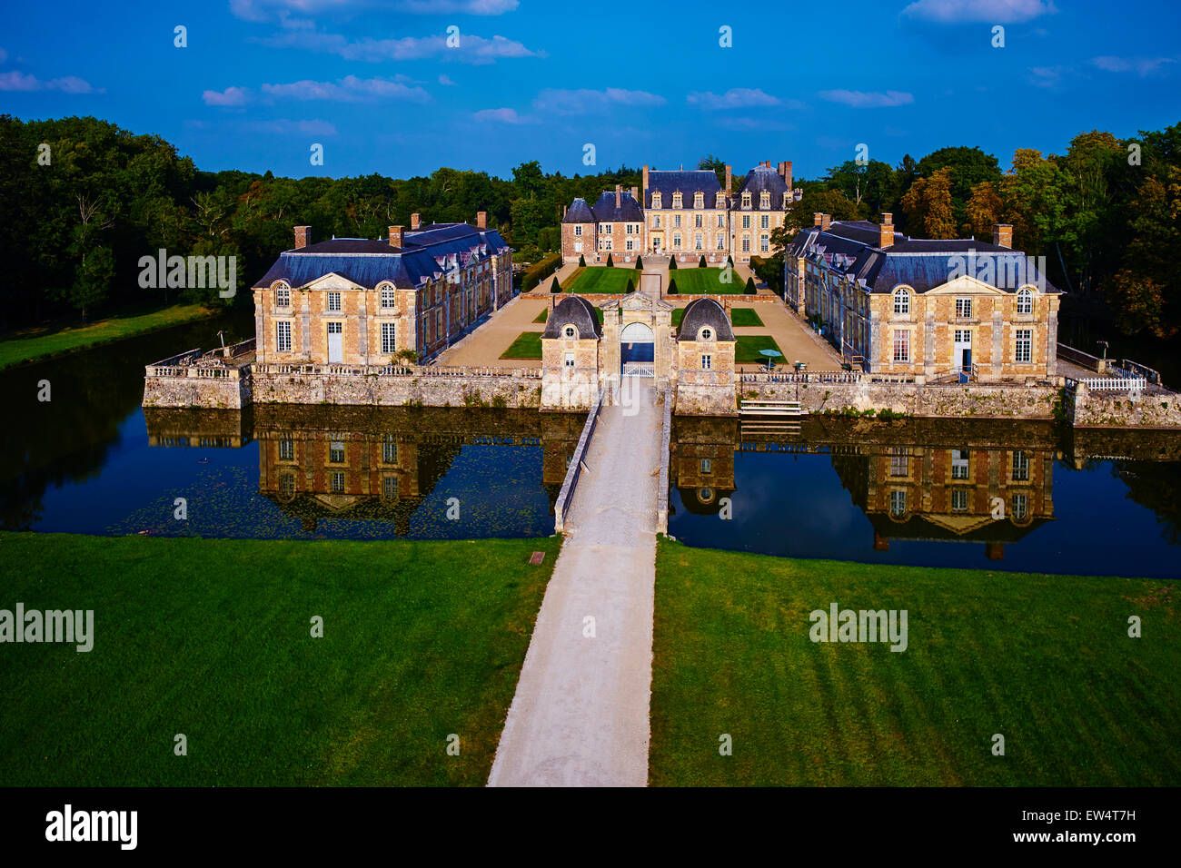 France, Loiret, Sologne, La Ferte Saint Aubin Castle Stock Photo