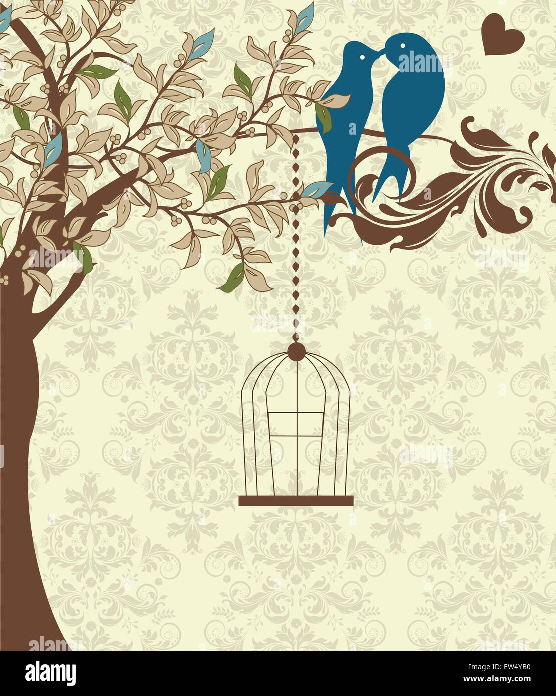 Invitation Background Design Tree Type Vintage invitation card with ornate elegant retro abstract floral tree ...
