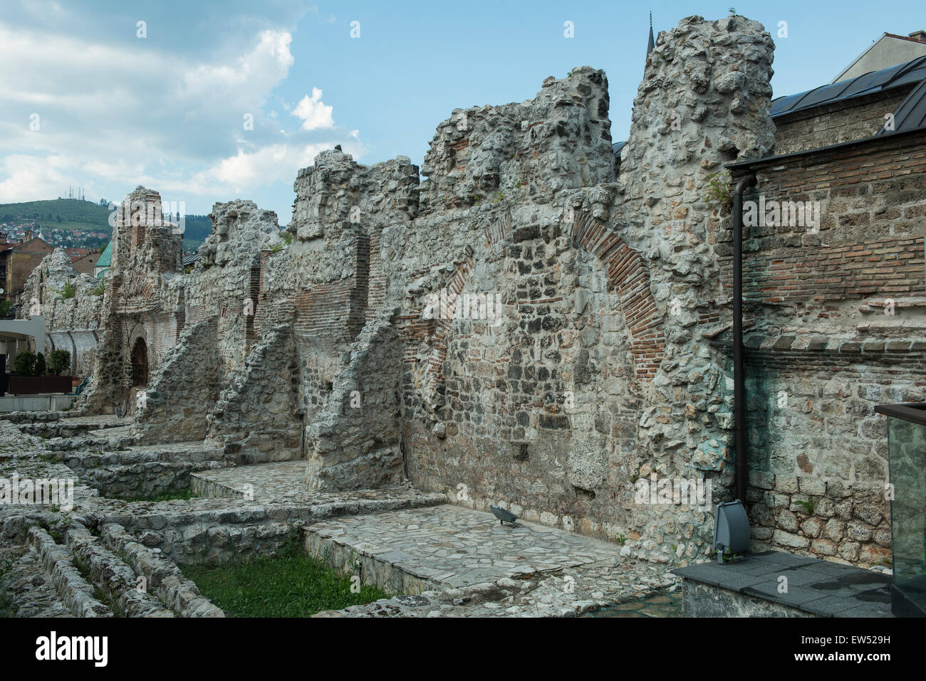 Ancient walls in Sarajevo Stock Photo