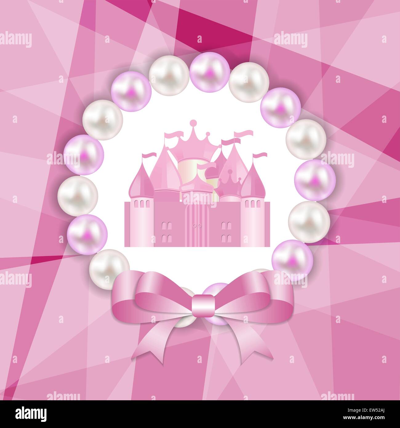 Princess Background with Castle Vector Illustration Stock Vector Image ...