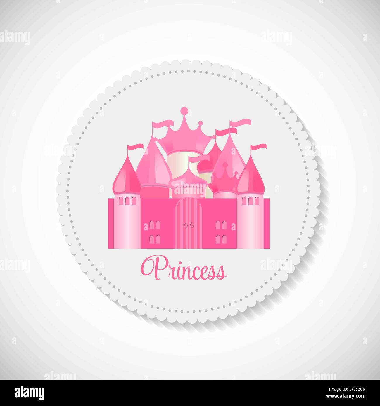 Princess Background with Castle Vector Illustration Stock Vector Image ...