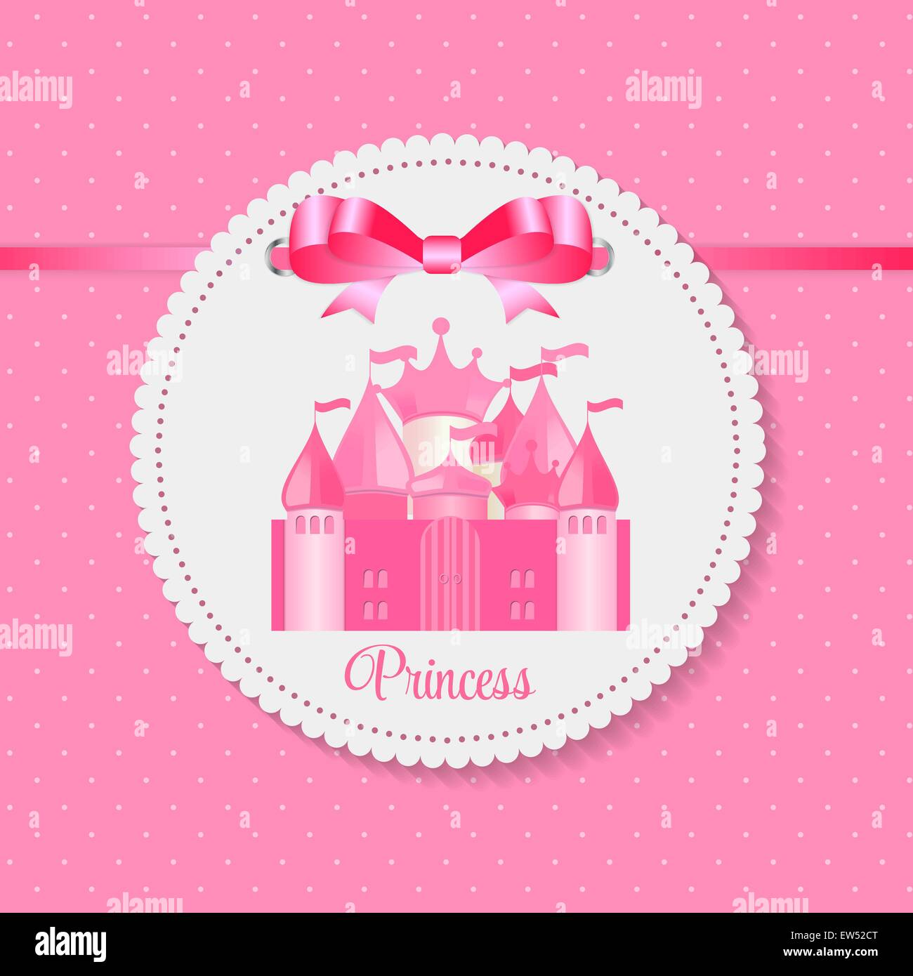 Princess Background with Castle Vector Illustration Stock Vector Image ...