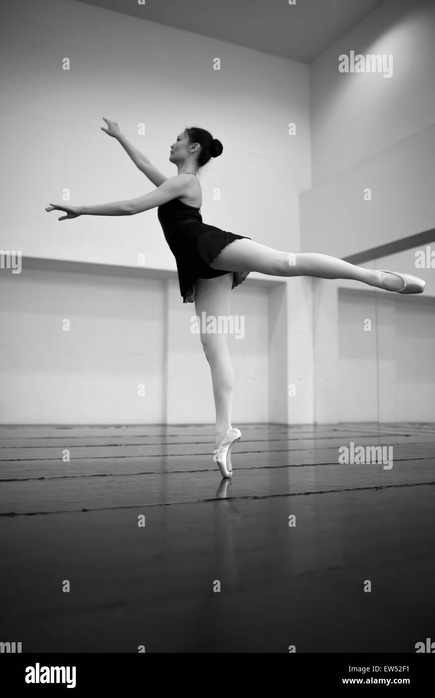Ballet class in Taiwan, Ballerina Stock Photo