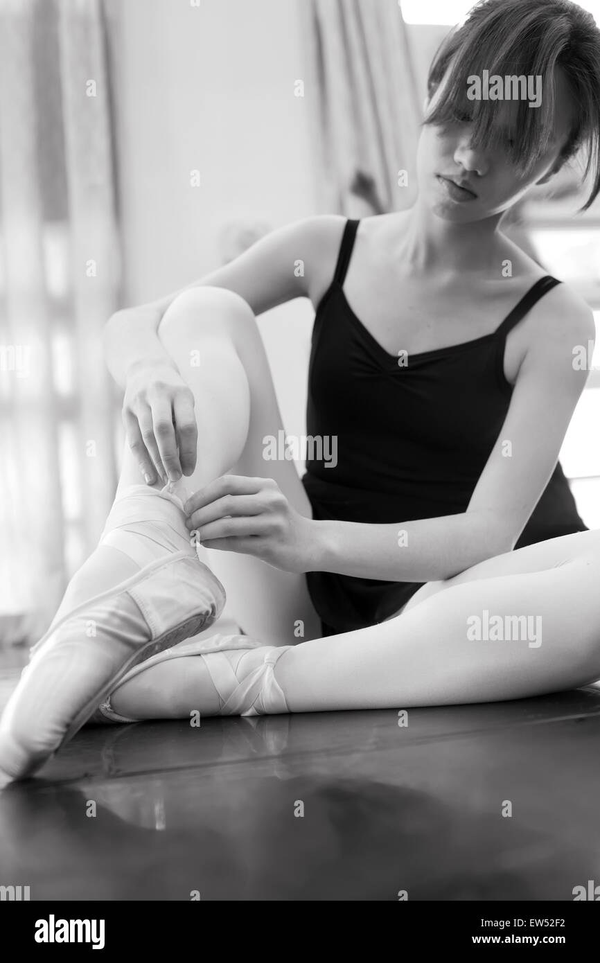 Ballet class in Taiwan, Ballerina Stock Photo