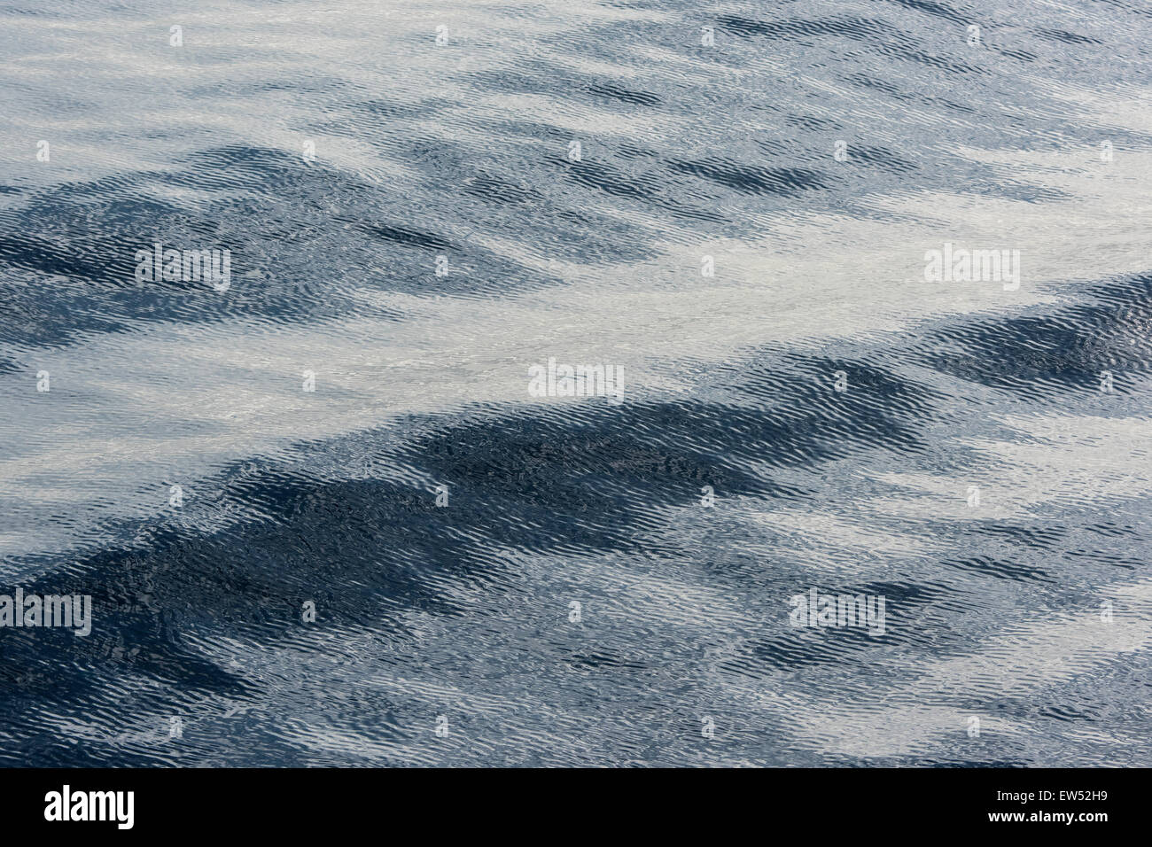 Ripples, surface of the sea, Denmark Strait, Greenland Stock Photo