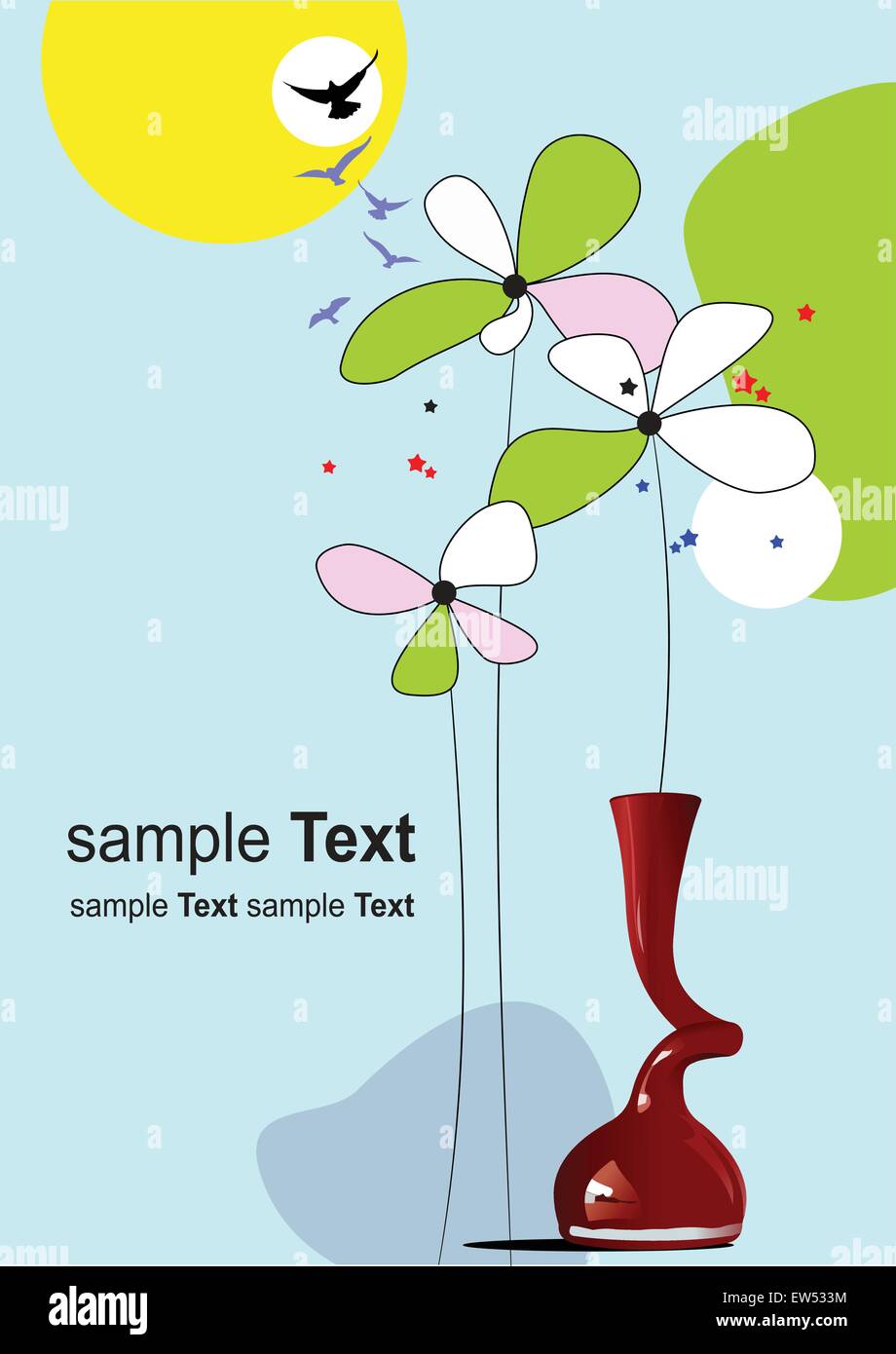 Abstract flowers forest. Vector illustration Stock Vector Image & Art ...