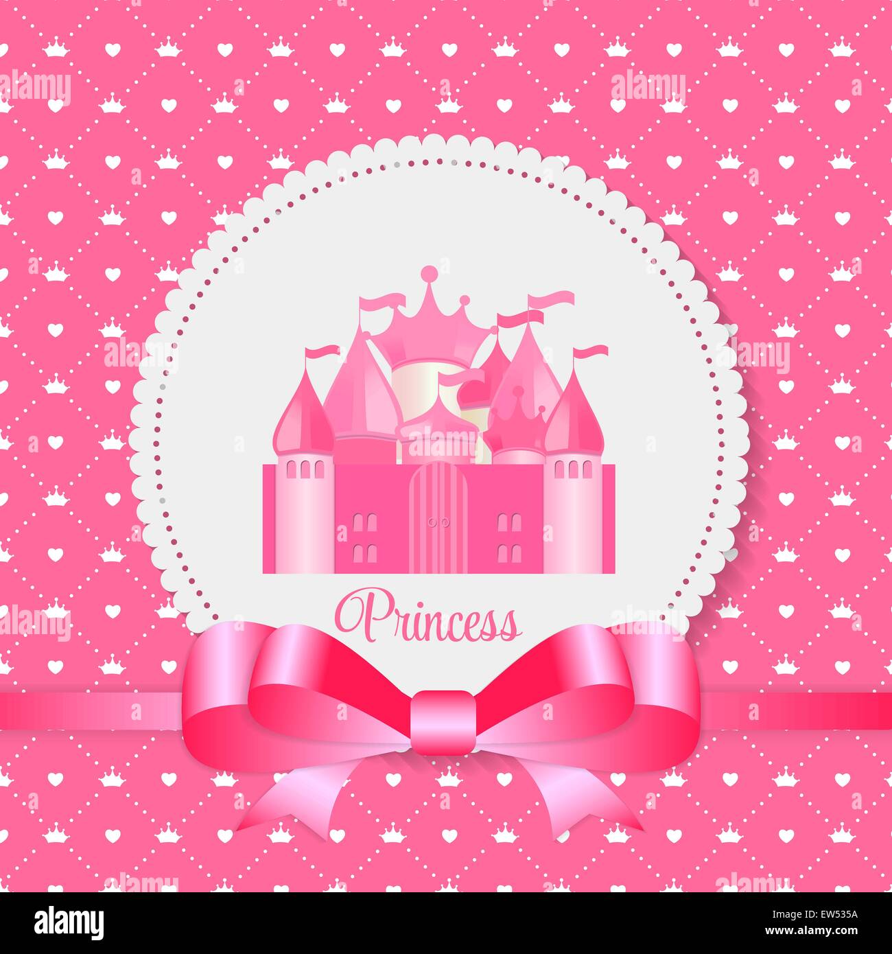 Princess Background with Castle Vector Illustration Stock Vector Image ...