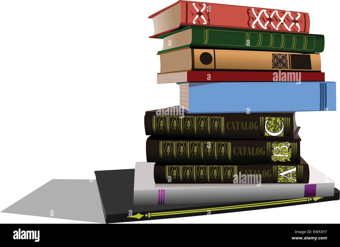 Vector illustration of column books Stock Vector