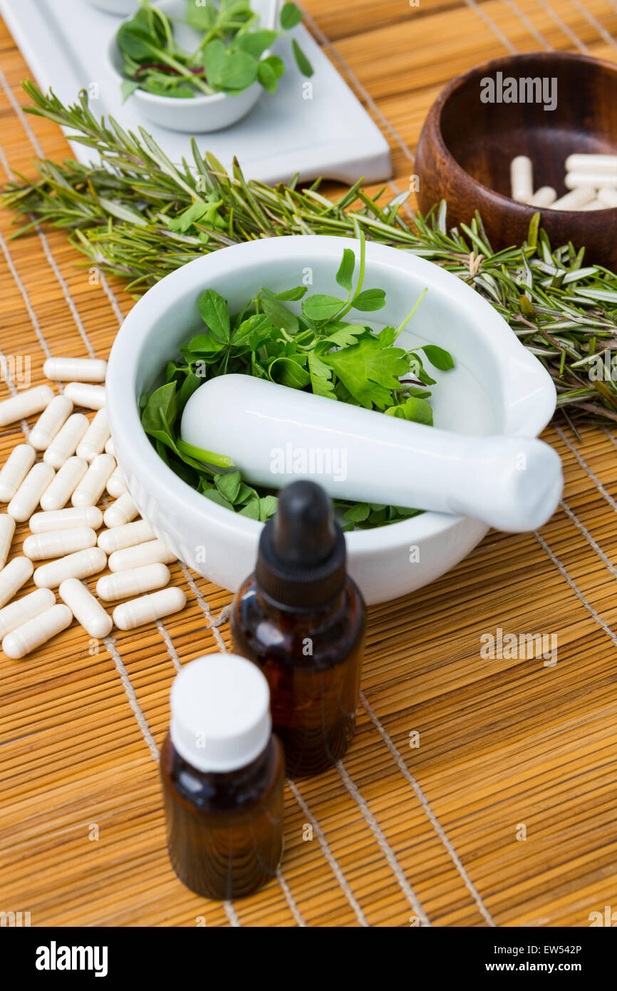 Natural products for aromatherapy Stock Photo