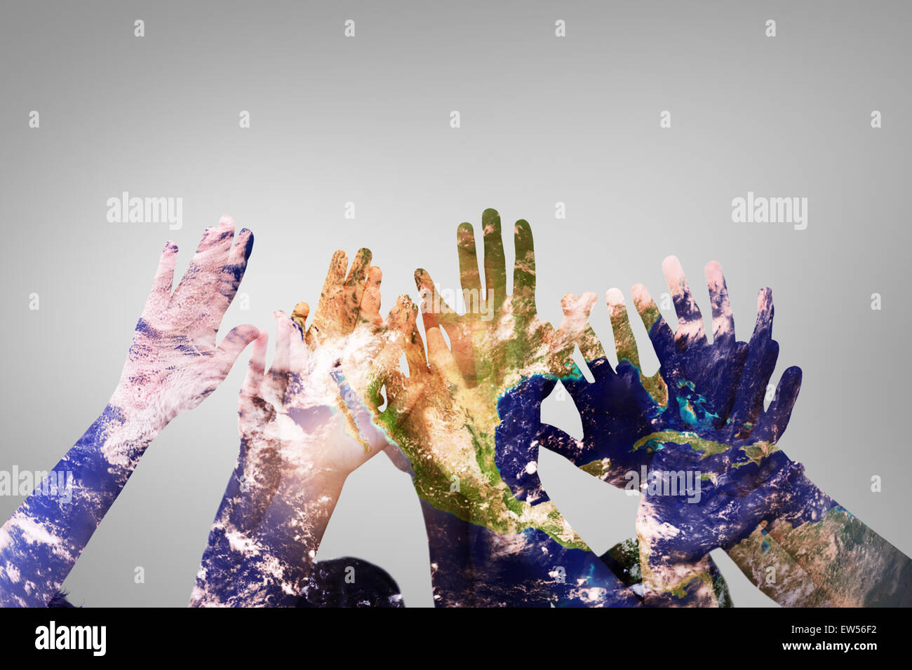 People raising hands hi-res stock photography and images - Alamy
