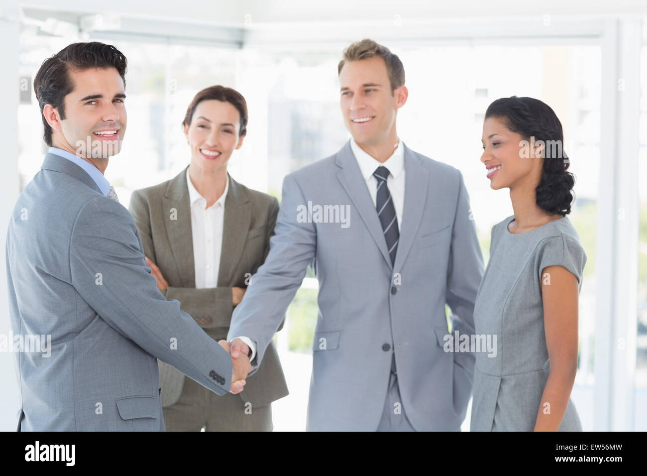 Business team meeting their partner Stock Photo