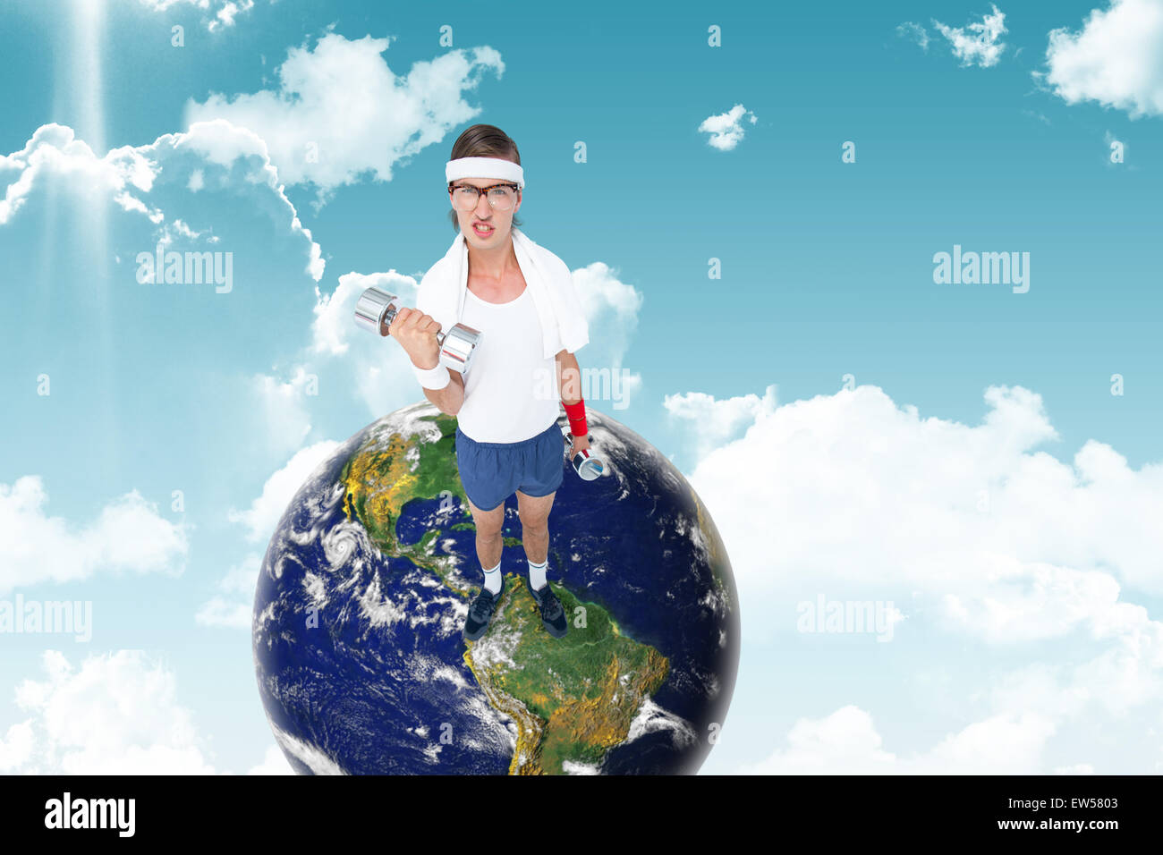 Young man lifting earth planet High Resolution Stock Photography and Images  - Alamy