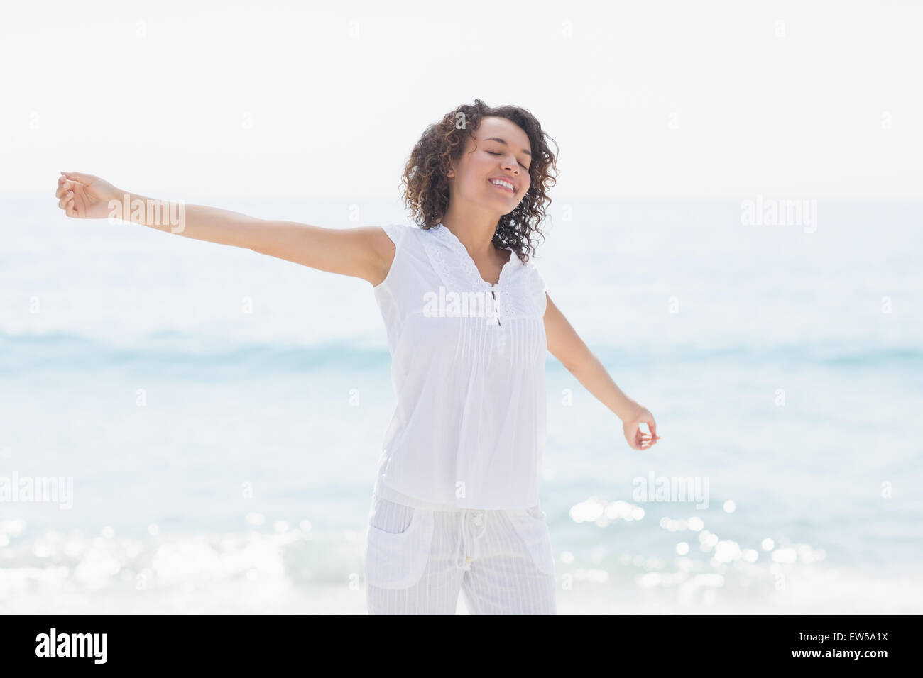 Woman relaxing in sunshine hi-res stock photography and images - Alamy