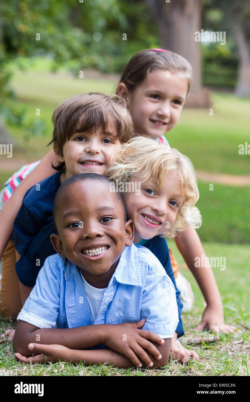 Happy child in the park together Stock Photo - Alamy