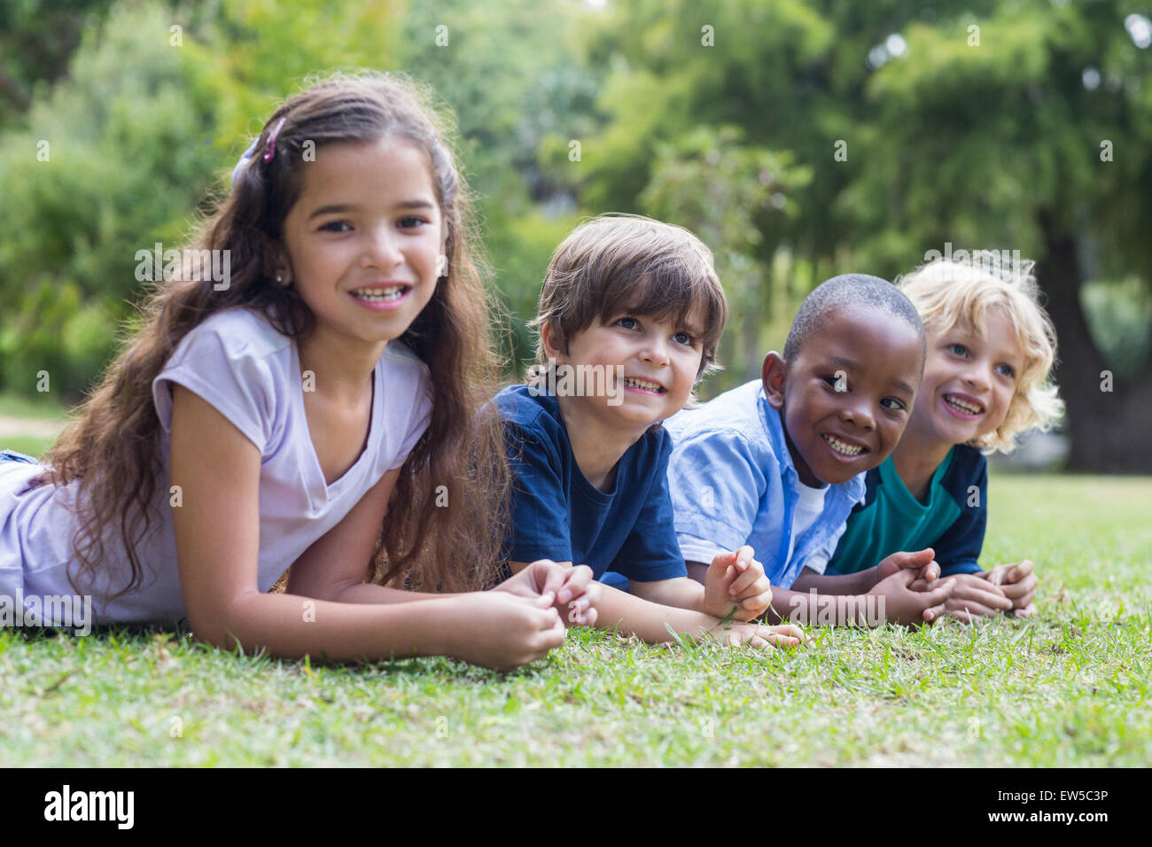 Happy child in the park together Stock Photo - Alamy